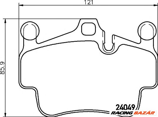 TEXTAR 2404903 - fékbetét PORSCHE 1. kép