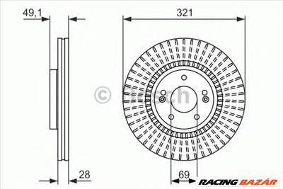 BOSCH 0 986 479 786 - féktárcsa HYUNDAI HYUNDAI (BEIJING) KIA