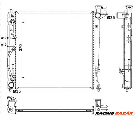NRF 53053 - Vízhűtő (Hűtőradiátor) HYUNDAI KIA 1. kép