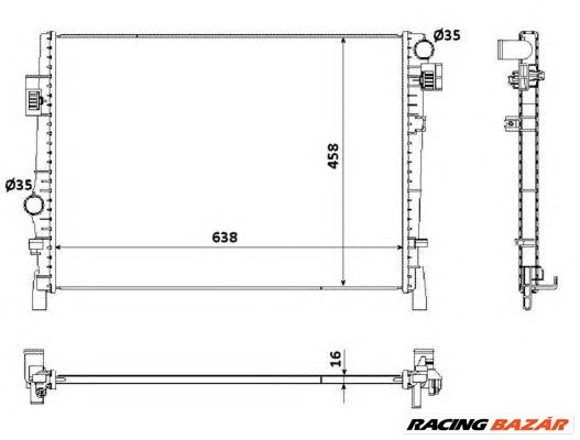 NRF 53901 - Vízhűtő (Hűtőradiátor) DODGE FIAT 1. kép