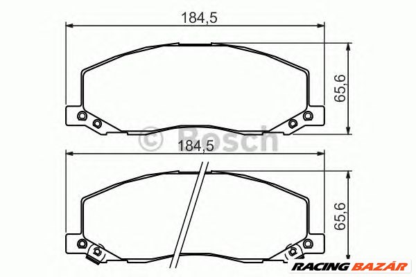 BOSCH 0 986 494 298 - fékbetét OPEL SAAB VAUXHALL 1. kép