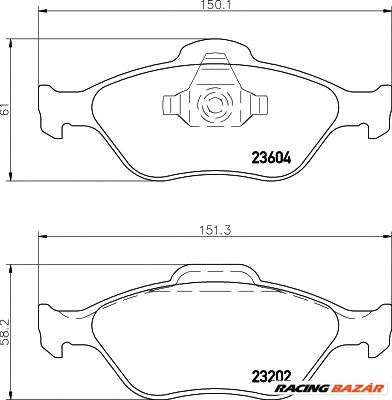 TEXTAR 2360406 - fékbetét ENGLON (GEELY) FORD FORD AUSTRALIA FORD USA KANDI MAZDA 1. kép