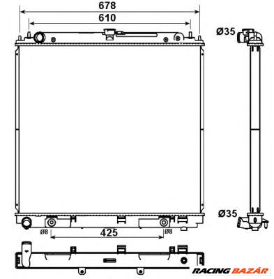 NRF 53179 - Vízhűtő (Hűtőradiátor) NISSAN 1. kép