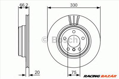 BOSCH 0 986 479 622 - féktárcsa BMW