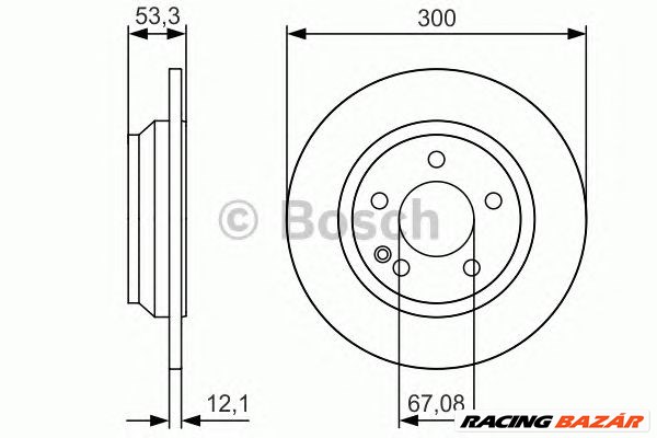 BOSCH 0 986 479 D12 - féktárcsa MERCEDES-BENZ 1. kép