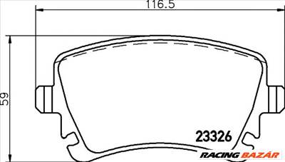 TEXTAR 2332603 - fékbetét BENTLEY VW