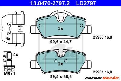 ATE 13.0470-2797.2 - fékbetét MINI