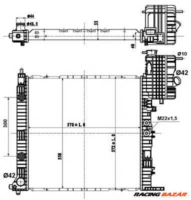 NRF 50581 - Vízhűtő (Hűtőradiátor) MERCEDES-BENZ