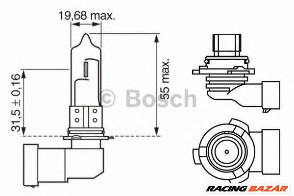 BOSCH 1 987 302 153 - fényszóró izzó ALPINA BMW BMW (BRILLIANCE) CADILLAC CHEVROLET CHRYSLER DAIHATS 1. kép