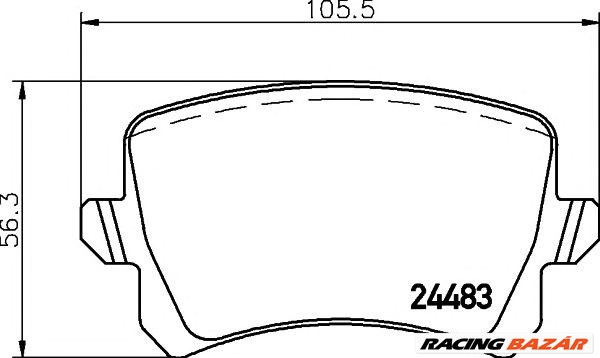 TEXTAR 2448301 - fékbetét AUDI AUDI (FAW) BORGWARD CHANGAN (CHANA) HAVAL JAC SEAT SKODA (SVW ) VW VW 1. kép