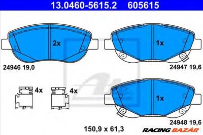 ATE 13.0460-5615.2 - fékbetét TOYOTA
