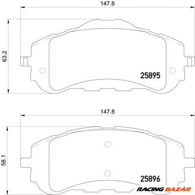 TEXTAR 2589501 - fékbetét CITROËN FIAT OPEL PEUGEOT PEUGEOT (DF-PSA) TOYOTA VAUXHALL 1. kép