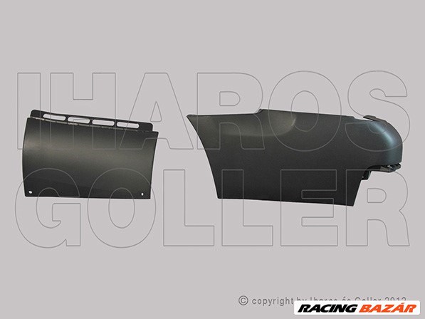 Peugeot Partner 2015-2018 - Hátsó lökh.sarok bal fekete,hosszú(2 hátsó ajtós) 1. kép