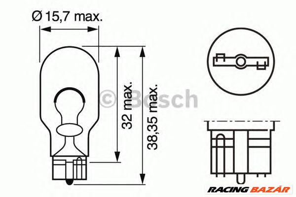 BOSCH 1 987 302 205 - féklámpa izzó ABARTH ALFA ROMEO ALPINA AUDI BMW BMW MOTORCYCLES CHERY CHEVROLE 1. kép