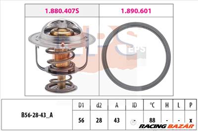 EPS 1.880.408 - termosztát, hűtőfolyadék MITSUBISHI