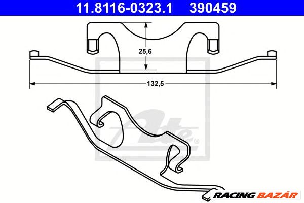 ATE 11.8116-0323.1 - Rugó, féknyereg MERCEDES-BENZ 1. kép