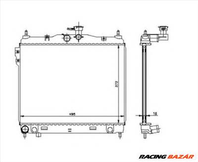 NRF 53361 - Vízhűtő (Hűtőradiátor) HYUNDAI