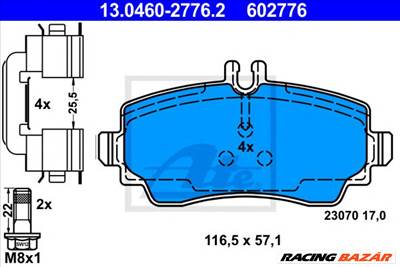ATE 13.0460-2776.2 - fékbetét MERCEDES-BENZ