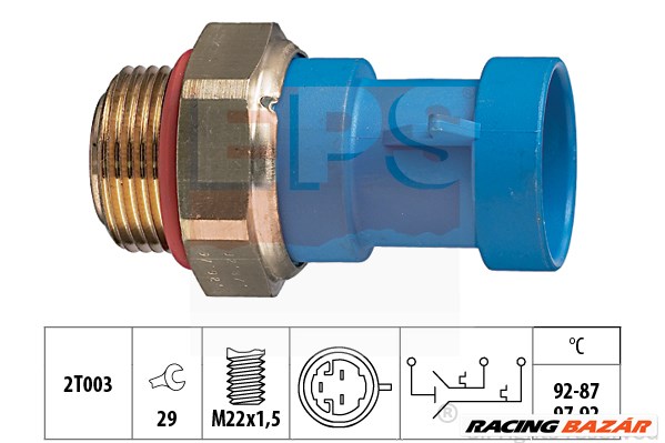 EPS 1.850.643 - hűtőventillátor kapcsoló ALFA ROMEO CITROËN FIAT LANCIA PEUGEOT 1. kép