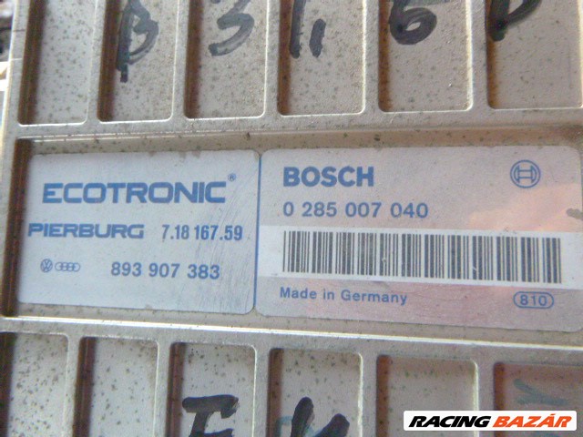 Audi 80 (B3 - 89) , 1,6, BENZIN motorvezérlő 893 907 383, BOSCH 0 285 007 040  71816759 1. kép