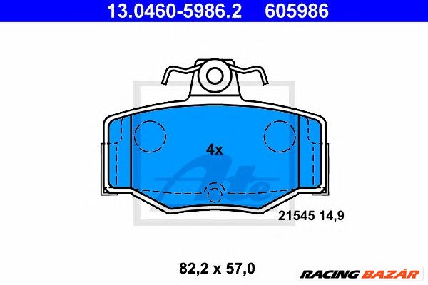 ATE 13.0460-5986.2 - fékbetét NISSAN 1. kép