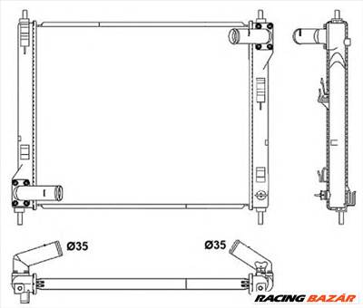 NRF 53061 - Vízhűtő (Hűtőradiátor) NISSAN