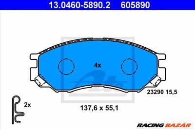ATE 13.0460-5890.2 - fékbetét MITSUBISHI