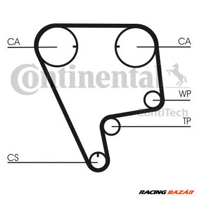 CONTINENTAL CTAM CT773 - vezérműszíj CHRYSLER DODGE HONDA ROVER 1. kép