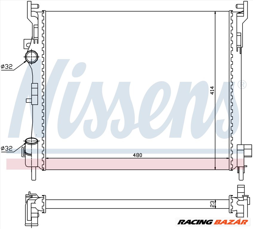 NISSENS 67246 Hűtőradiátor 1. kép