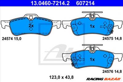 ATE 13.0460-7214.2 - fékbetét DAIHATSU TOYOTA