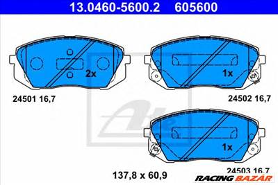 ATE 13.0460-5600.2 - fékbetét HYUNDAI KIA