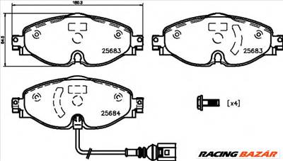 TEXTAR 2568301 - fékbetét AUDI AUDI (FAW) CUPRA SEAT SKODA SKODA (SVW ) SKODA (SVW) VW VW (FAW) VW (