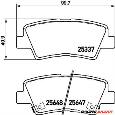 TEXTAR 2564701 - fékbetét HYUNDAI KIA SSANGYONG