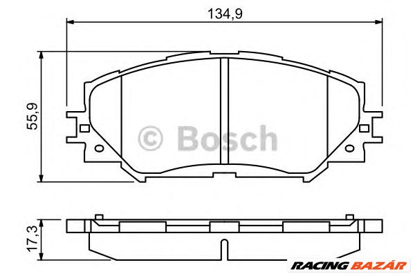 BOSCH 0 986 494 240 - fékbetét SUBARU TOYOTA 1. kép