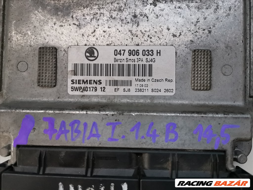Skoda Fabia I 1.4 16V motorvezérlő elektronika  047906033h 2. kép