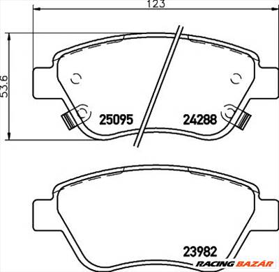 TEXTAR 2509501 - fékbetét OPEL VAUXHALL