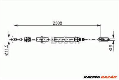 BOSCH 1 987 477 953 - Kézifék bowden CITROËN FIAT LANCIA PEUGEOT