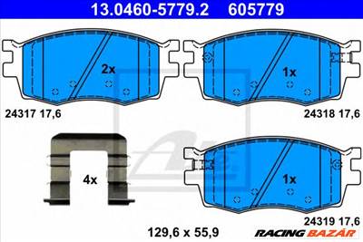 ATE 13.0460-5779.2 - fékbetét HYUNDAI KIA