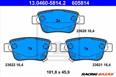 ATE 13.0460-5814.2 - fékbetét TOYOTA