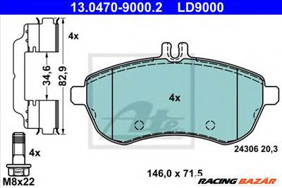 ATE 13.0470-9000.2 - fékbetét MERCEDES-BENZ