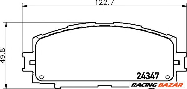 TEXTAR 2434701 - fékbetét DAIHATSU GREAT WALL TOYOTA TOYOTA (GAC) 1. kép