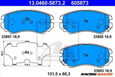 ATE 13.0460-5873.2 - fékbetét HYUNDAI KIA