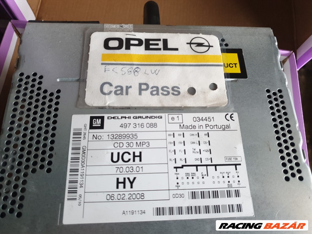 Opel CD30 Mp3 fejegység eladó 2db 5. kép
