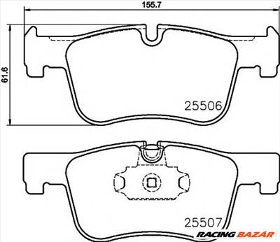 TEXTAR 2550601 - fékbetét BMW BMW (BRILLIANCE)