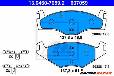 ATE 13.0460-7059.2 - fékbetét SEAT VW