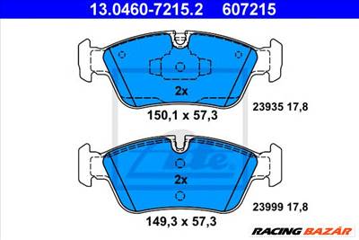 ATE 13.0460-7215.2 - fékbetét BMW