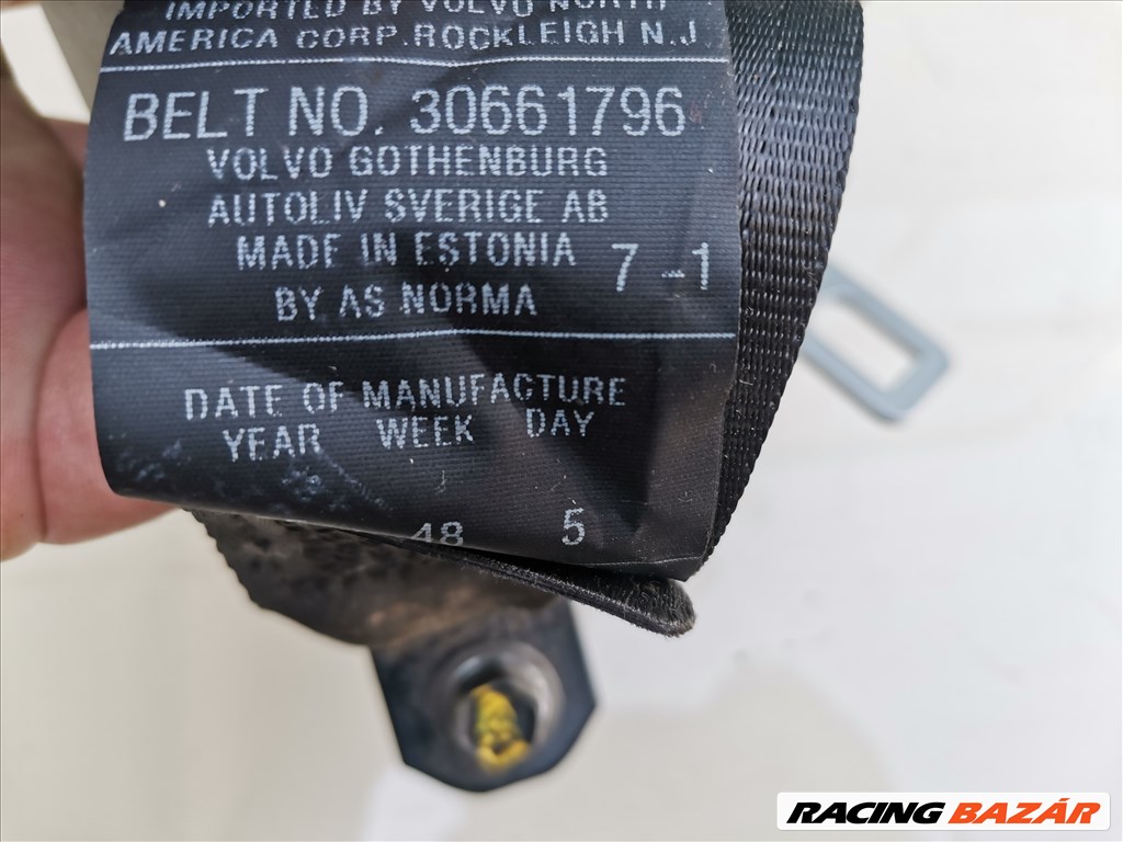 Volvo V50 bal hátsó övfeszítő  30661796 3. kép