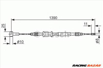 BOSCH 1 987 482 213 - Kézifék bowden CITROËN FIAT PEUGEOT