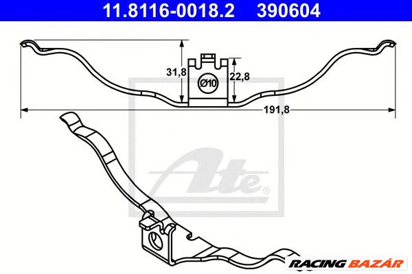 ATE 11.8116-0018.2 - Rugó, féknyereg AUDI 1. kép