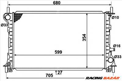 NRF 58375 - Vízhűtő (Hűtőradiátor) FORD